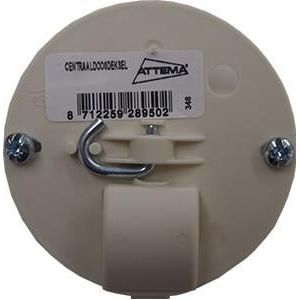 Attema Centraaldoosdeksel rond met plek voor een kroonsteen - 80mm - Crème