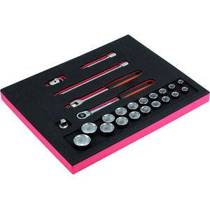 Bahco Foaminlay Fit&Go 2/3 met doppen en toebehoren 1/2" - 24-delig - FF1F2202