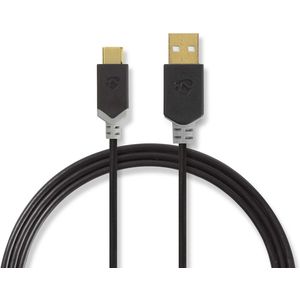 Nedis USB-Kabel | USB-A Male naar USB-C Male | 480 Mbps | 2 m | 1 stuks - CCBW60601AT20 CCBW60601AT20