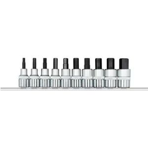 Gedore R62558010 | Dopsleutel-schroevendraaierset | 1/2" | IN 5-IN 17 | op rail | 10-dlg 3300023