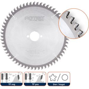 Rotec HM zaagblad voor NF-metalen, ø190x2,6xSter Z=54 TF pos - 5551055