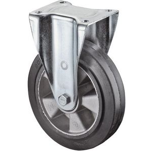 BS Rollen Bokwiel voor zware lasten | wiel-d. 160 mm draagvermogen 300 kg | rubber | 138 mm 110 mm | 1 stuk - N110.B80.160 N110.B80.160