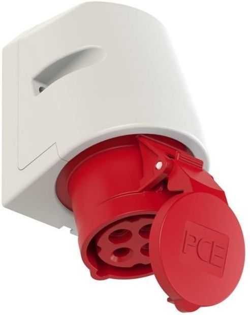 PCE - Wandcontactdoos 16A 4p IP44 - PA6-Kunststof - Robuust en Duurzaam