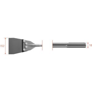 Rotec SDS-MAX Spachtelbeitel 152x635mm - 2151090 - 215.1090