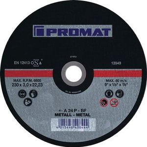 Promat - Doorslijpschijf - D125x1,6mm - Staal - Gat 22,23mm