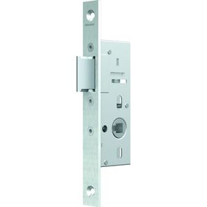 ASSA ABLOY N1502 Loopslot | DM40mm | krukgat 8mm | voorplaat RVS 24x185mm rechthoekig | zamac vernikkelde dagschoot | DR 1+3/2+4 - 10049543