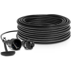 Verlengsnoer - Zwart - Rubber - 10 Meter