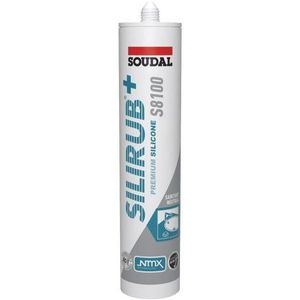 Soudal - Silirub+ S8100 - Sanitairkit - Grijs - 300 ml