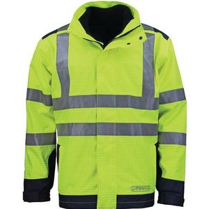 Asatex Weer-, vlam-/veiligheidsjack | maat L | geel/blauw | 98 % polyester / 2 % carbon | 1 stuk - 3850G/XXXL 3850G/XXXL