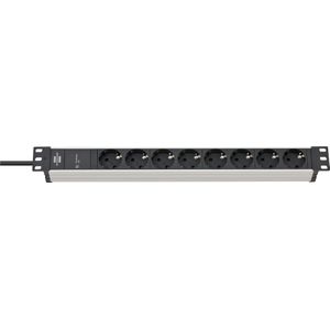 Brennenstuhl Alu-Line 19" overspanningsbeveiliging 19.500 A 8-voudig 2m H05VV-F3G1,5 - 1390007308