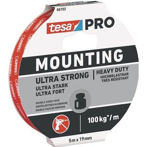 Tesa Montageband | wit | lengte 5 m | breedte 19 mm | 10 stuks - 66792-00001-00 66792-00001-00