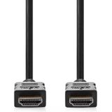 Nedis High Speed HDMI-Kabel met Ethernet | HDMI Connector | HDMI Connector | 4K@30Hz | ARC | 10.2 Gbps | 25.0 m | Rond | PVC | Zwart | Label - CVGL34002BK250