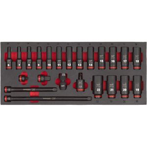 Milwaukee - Doppenset - 23-delig - Foam Inlay - 3/8"