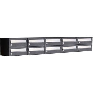 Allux - Hive Set 5-Breed 2-Hoog - Zwart - Modulair Brievenbussysteem