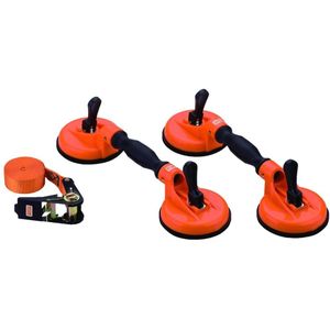 Bahco - Dubbele Zuignappen En Spanband - Hefoplossing - Zwart - Kunststof