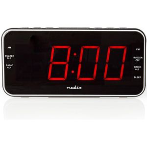 Nedis Digitale Wekkerradio | LED-Scherm | 1x 3,5 mm Audio-Input | Zwart | 1 stuks - CLAR004BK CLAR004BK