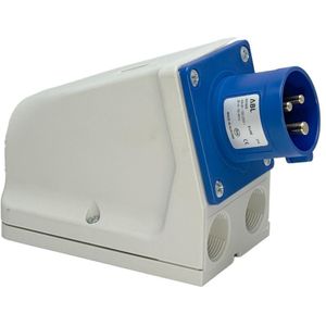 Enzo - CEE 3P/16A/230V - Opbouw WCD - Blauw - 3 Contacten - 16A