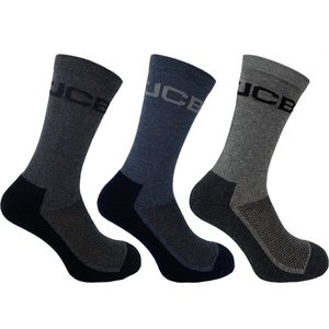 JCB Everyday Werksokken | Maat 39-43 | Zwart/Blauw/Grijs | 3 paar - JCBX138A