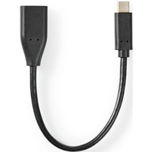 Nedis USB-C Adapter | USB-C Male naar USB-A Female | 5 Gbps | OTG | 0.2 m | 50 stuks - CCGT61710BK02 CCGT61710BK02