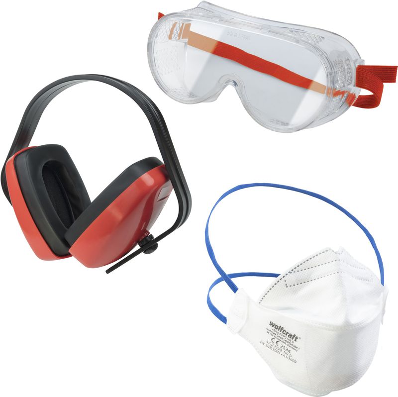 Wolfcraft - 4980000 - Arbeidsveiligheidsset - 3-delig
