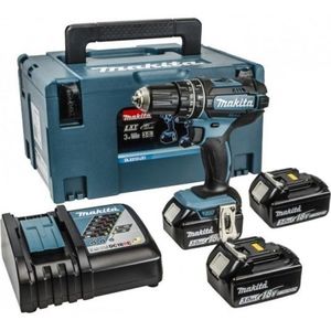 Makita DHP482RF3J 18V (Klop)boor-schroefmachine 3.0Ah + 3e accu