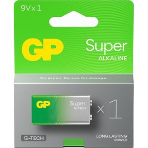 GP Super Alkaline 9V batterijen - 1 stuks