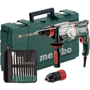 Metabo UHE 2660-2 Quick SET Combihamer | 800w 2.8J + SDS-plus-boor-/beitelset (10-dlg) - 600697510