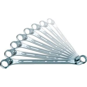 Stahlwille Dubbele-ringsleutelset | 8-delig sleutelwijdte 6-22 mm | diep gebogen | 1 stuk - 96410405 96410405