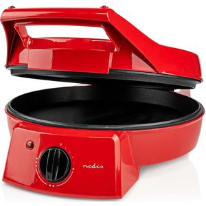 Nedis FCPM100FRD Pizzamaker En Grill 30 Cm Regelbare Temperatuur 1800 W