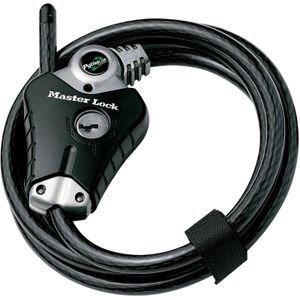 Masterlock Python Kabelslot 1,80m, O10mm, sluit 3-weg - 8428EURDPRO 8428EURDPRO