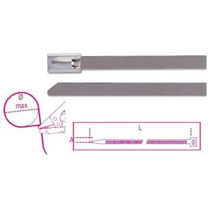 Beta Bms3045-Zelfborgende Stalen Kabelbinders - BMS3045