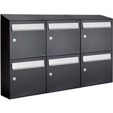 Allux - Flow Set 3-Breed 2-Hoog - Brievenbus - Zwart - Modulair Systeem