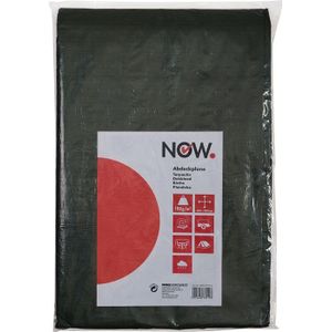 NOW Afdekzeil - Olijfgroen - Polyethyleen - Met Aluminium Ogen