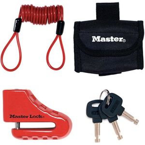 Masterlock Disc brake lock 80mm with shackle Æ 5,5mm w/3 keys and reminder cord i - 8303EURDPS