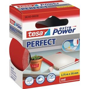 Tesa Weefseltape | rood | lengte 2,75 m | breedte 38 mm wiel | 6 stuks - 56343-00038-03 56343-00038-03