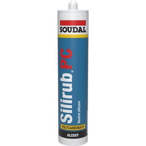 Soudal Silirub PC | Alcoxy Siliconenkit | 300 ml | Transparant - 123600