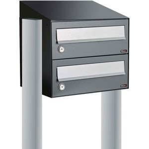 Allux - Hive Set Brievenbussen - Antraciet - Inclusief Dak en Statief