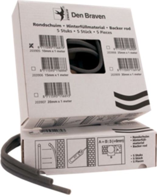 Zwaluw - Rugvulling-PU open cel - Grijs - 30 mm - 1 m