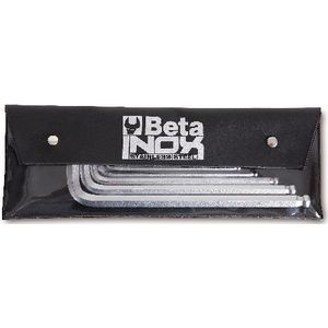 Beta ?6-delig set van haakse zeskant stiftsleutel, vervaardigd uit roestvaststaal, in etui 96BPINOX/B9 - 000961456