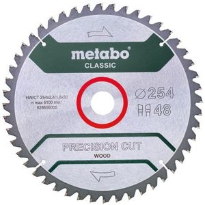 Metabo Accessoires Cirkelzaagblad | Precision Cut Classic | 254x30mm | Z48 WZ 5° neg/B - 628656000