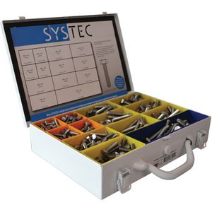 Systec assortimentskoffer tapbouten RVS A2 M6 t/m M10 Din 933