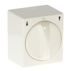 Budget - Opbouw Jaloezie Draaischakelaar - Creme - 250 Volt - 10 Ampere