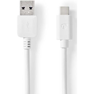 Nedis USB-Kabel | USB 3.2 Gen 2 | USB-A Male naar USB-C Male | 10 Gbps | 1 m | 1 stuks - CCGW61650WT10 CCGW61650WT10