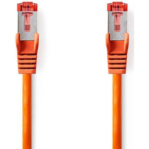 Nedis CAT6 Netwerkkabel | RJ45 Male | RJ45 Male | S/FTP | 10.0 m | Rond | LSZH | Oranje | Label - CCGL85221OG100