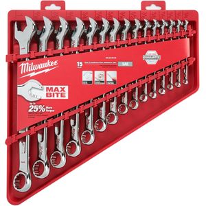 Milwaukee Accessoires MAX BITE 15pc Imperial Ratel - Steeksleutel set - 4932464996 4932464996