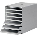 Durable Ladenbox | 7 laden m. intrekbare voorklep | grijs H322xB250xD365 mm | 1 stuk - 1712001050 1712001050