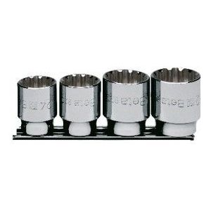 Beta 920U/SB4 Set van gearlock dopsleutels | 1/2" aandrijfvierkant | voor zeskant moeren | verchroomd - 009201744 009201744