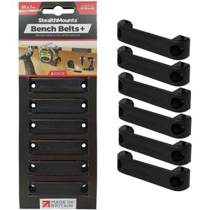 StealthMounts - BB-PL-BLK-6 - Bankriemen - Zwart - 6 Stuks