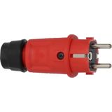 Brennenstuhl - Professional CEE 7/7 Stroomstekker - Zwart/Rood - Extra Robuust - IP54