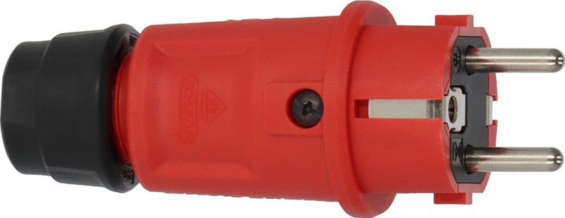 Brennenstuhl - Professional CEE 7/7 Stroomstekker - Zwart/Rood - Extra Robuust - IP54